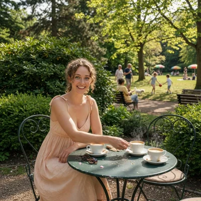 En kop kaffe med Lea i parken icon