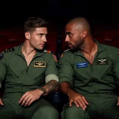 A Steamy Cinema Encounter with Two Pilots - Bild