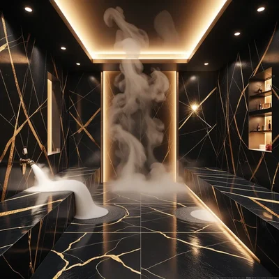 Dampfbad im Luxus-Spa - Bild