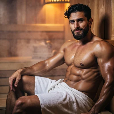 In the Sauna - Bild