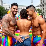 Dos desconocidos disfrutan de tu pantalón abierto durante el desfile icon
