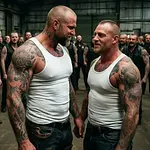 Un skinhead gay en medio del mitin icon
