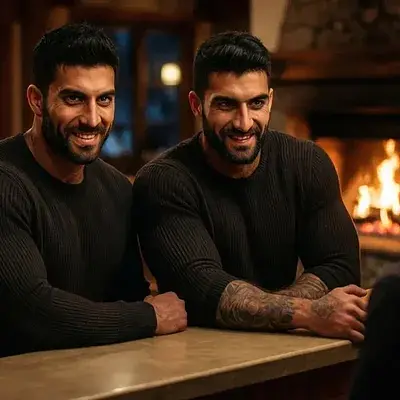 Una noche ardiente con los gemelos del hotel alpino - Bild