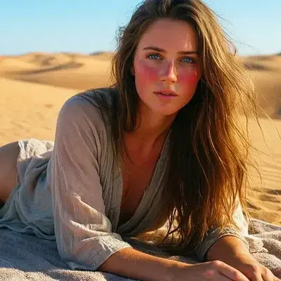 Den blyga skönheten i dynerna - Bild