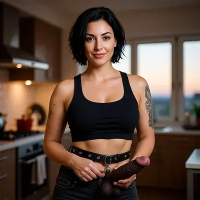 Die Strapon-Lesbe - Bild