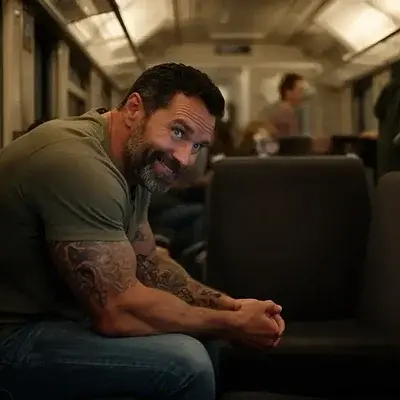 El desconocido coqueto en el tren - Bild