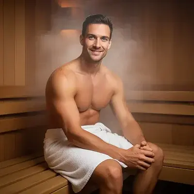 Relajación con Nico en la sauna de vapor - Bild