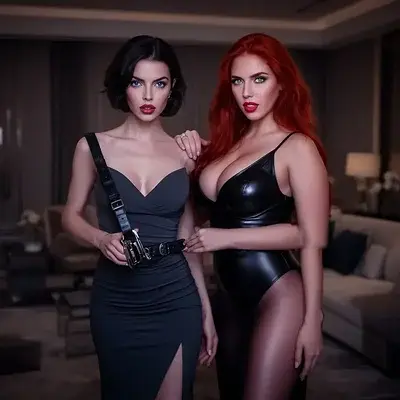 Una invitación sensual de dos ejecutivas - Bild