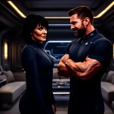 Un encuentro tórrido con la capitana Alex y su segundo Mike - Bild