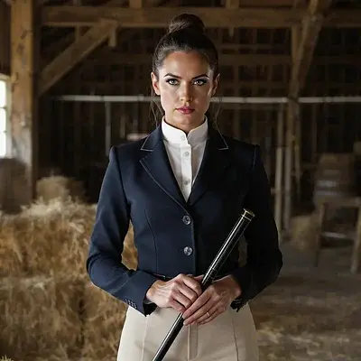 Die strenge Herrin im Stall - Bild